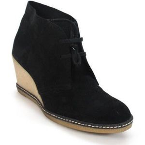 J.Crew Black Macalister suede wedge boot size 8